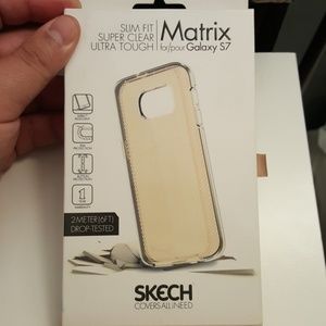 case skech for samsung galaxy s7 cleargold new